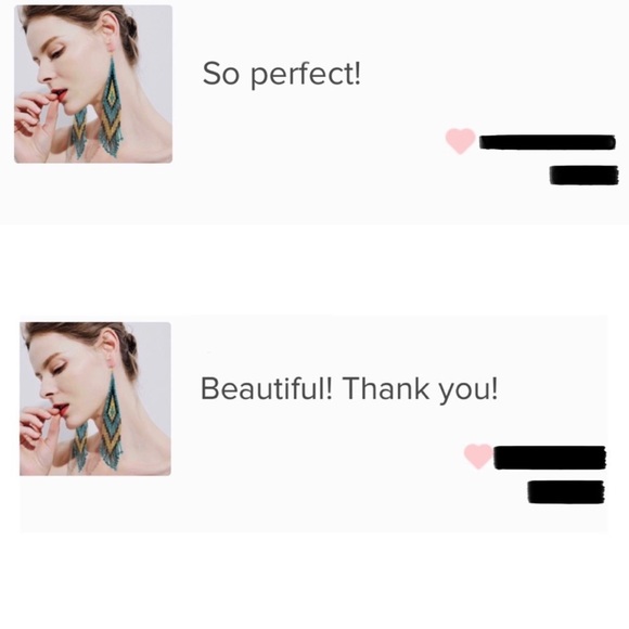 New Boho Beaded Fringe Earrings - Picture 3 of 3